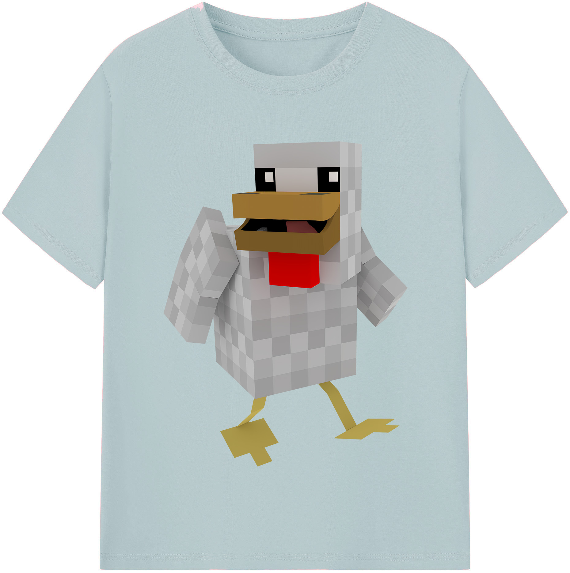 （画像用） マインクラフト ブロックの世界 Minecraft MC Block world 綿100％半袖Tシャツ（フロントプリント）